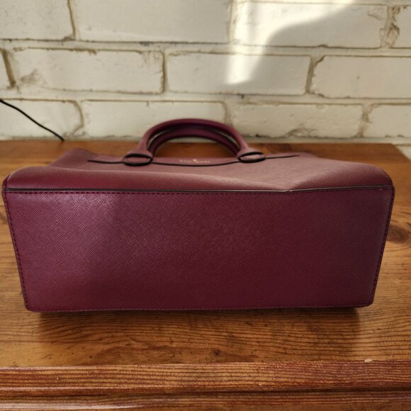 Like New Kate Spade NY Melanie Burgandy Shoulder Bag Purse Medium - Picture 9 of 13